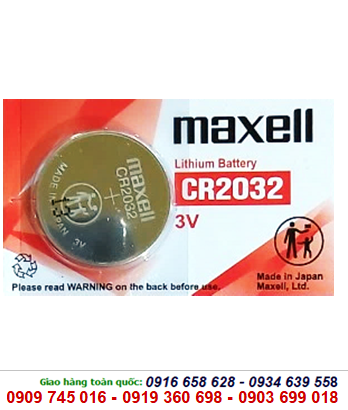 Maxell CR2032, Pin đồng xu 3v lithium Maxell CR2032 chính hãng Made in Japan